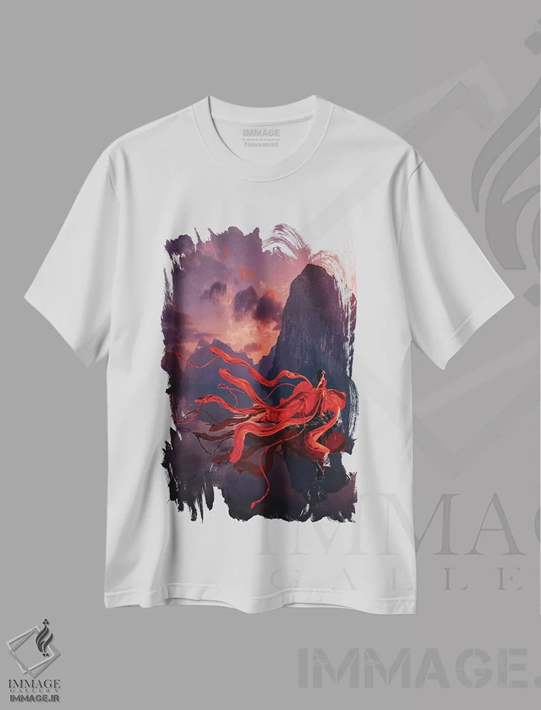تیشرت سفید طرح دار – تیشرت زنانه مدرن ,ال نیدو اثر هوبوپیبا immage.ir