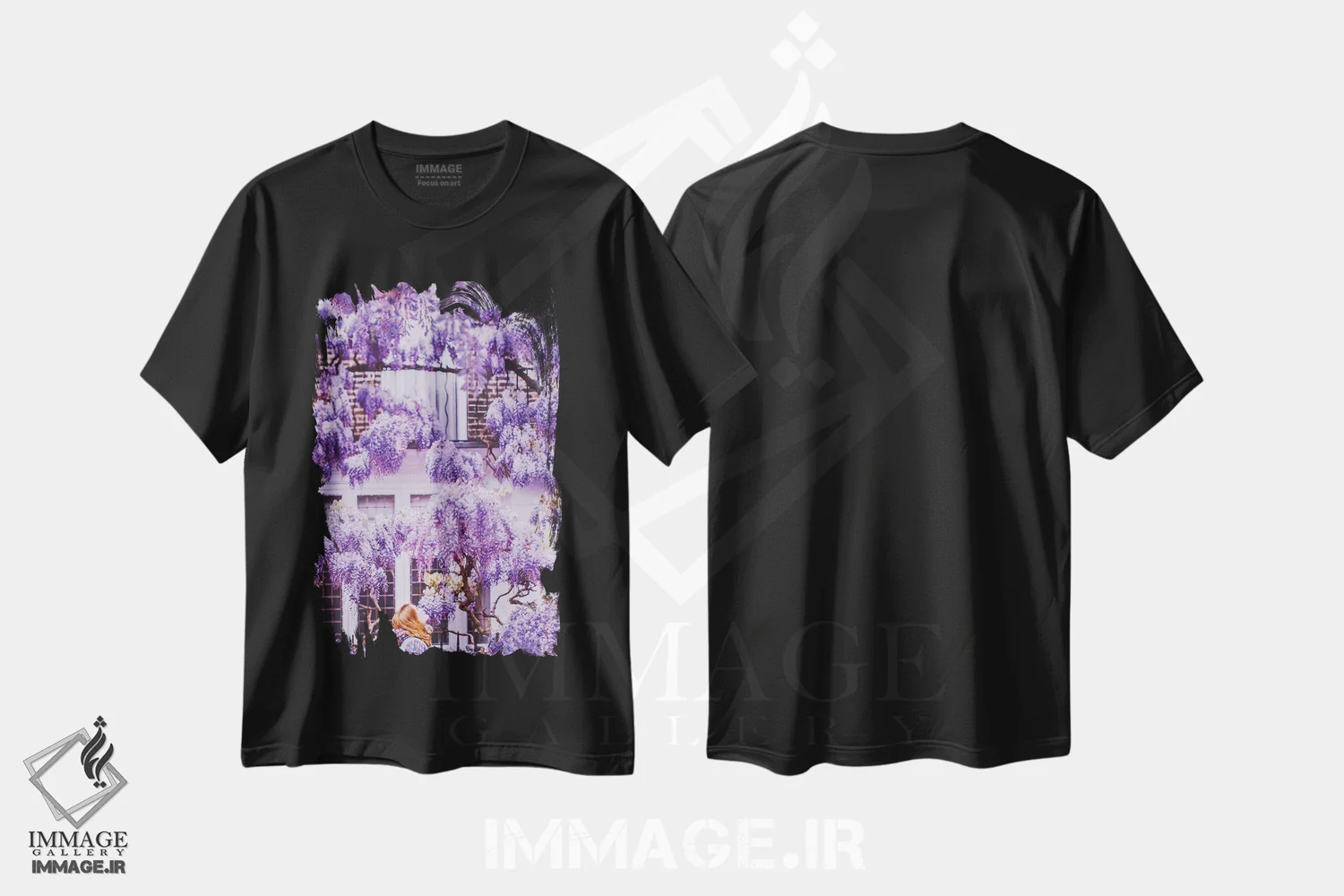 تیشرت مشکی طرح دار – تیشرت طبیعت ,ویستریا در لندن! اثر هوبوپیبا immage.ir