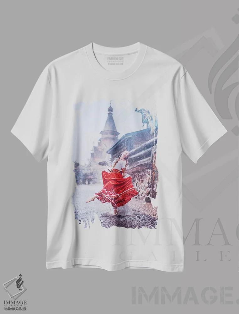تیشرت سفید طرح دار – تیشرت زنانه ,شادی واقعی و خالص تابستانی اثر هوبوپیبا فروشگاه ایماژ