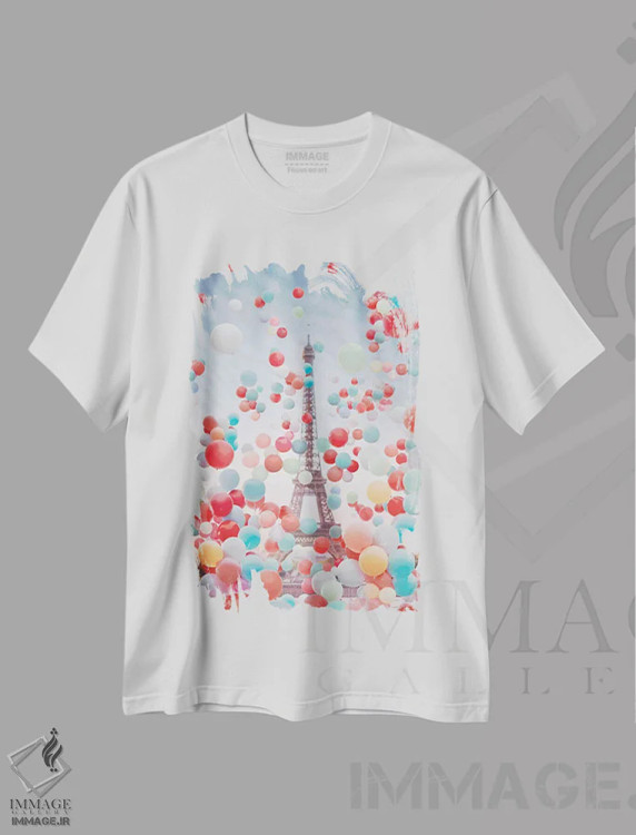 تیشرت سفید طرح دار – تیشرت اسپرت ,زنده باد فرانسه اثر هوبوپیبا فروشگاه ایماژ