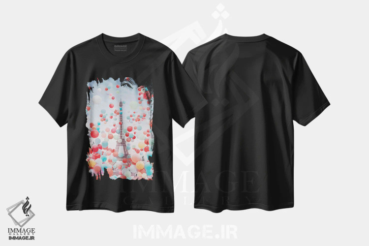 تیشرت مشکی طرح دار – تیشرت اسپرت ,زنده باد فرانسه اثر هوبوپیبا immage.ir