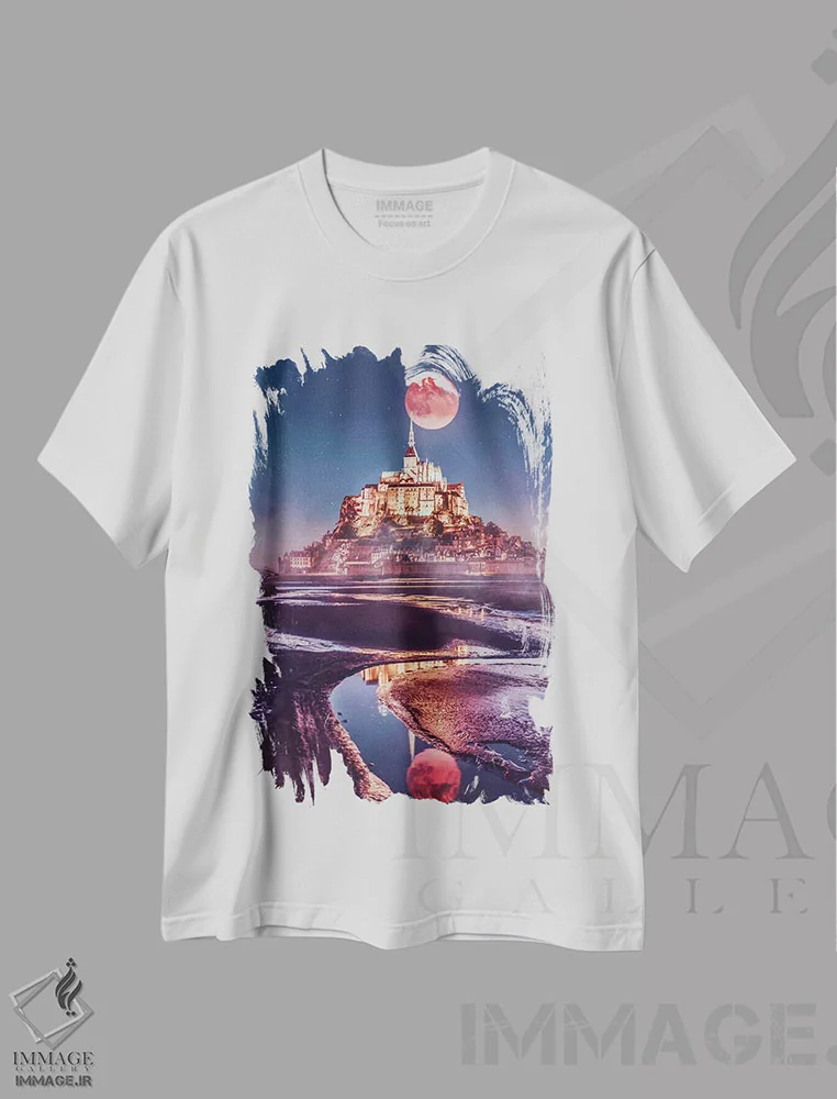 تیشرت سفید طرح دار – تیشرت هنری ,عکس روی ترندها اثر هوبوپیبا immage.ir