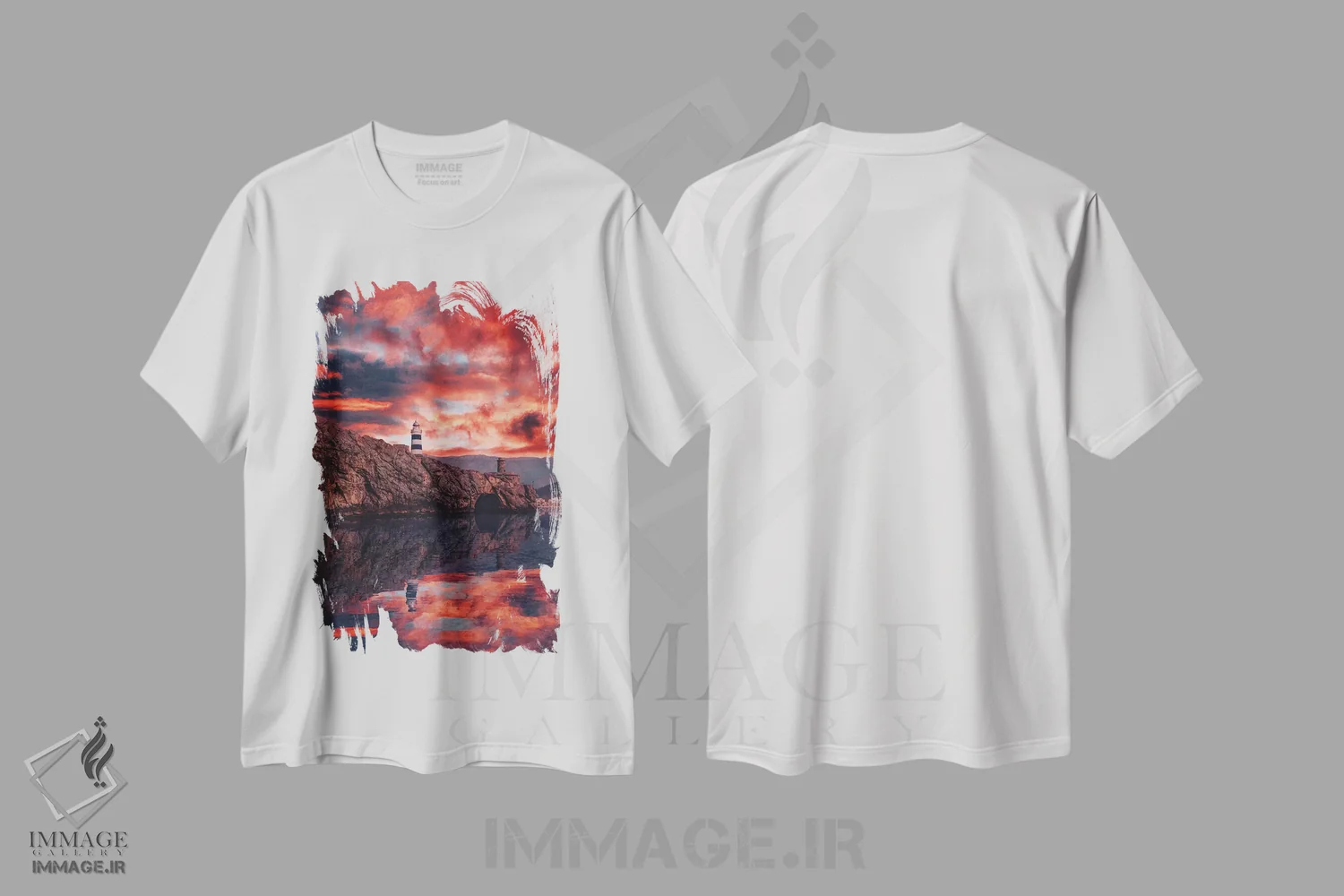 تیشرت سفید طرح دار – تیشرت دریایی ,"مالورکا، سولر" اثر هوبوپیبا فروشگاه ایماژ