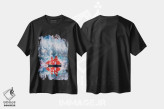 تیشرت مشکی طرح دار – تیشرت فانتزی ,"بادبان های قرمز در سن پترزبورگ" اثر هوبوپیبا فروشگاه ایماژ