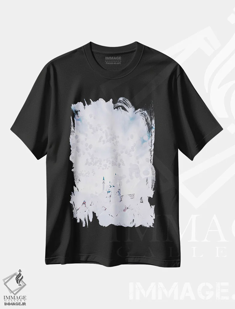 تیشرت مشکی طرح دار – تیشرت فانتزی ,"مسجد حباب" اثر هوبوپیبا immage.ir
