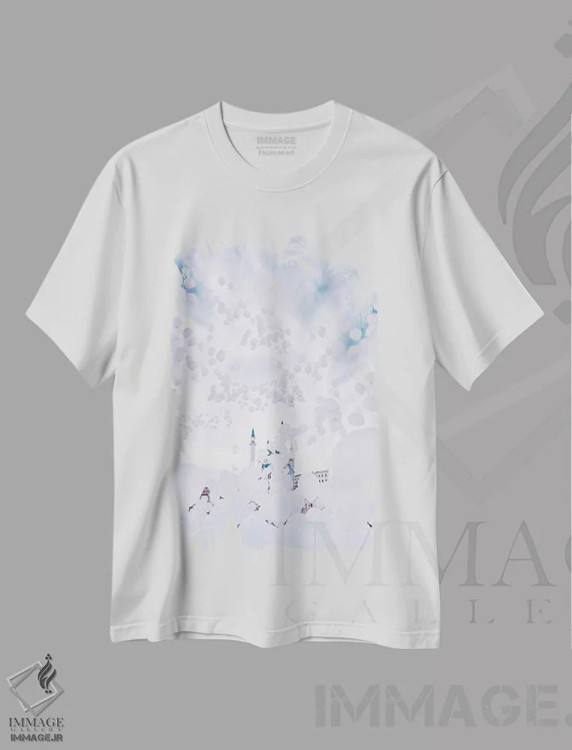 تیشرت سفید طرح دار – تیشرت فانتزی ,"مسجد حباب" اثر هوبوپیبا فروشگاه ایماژ