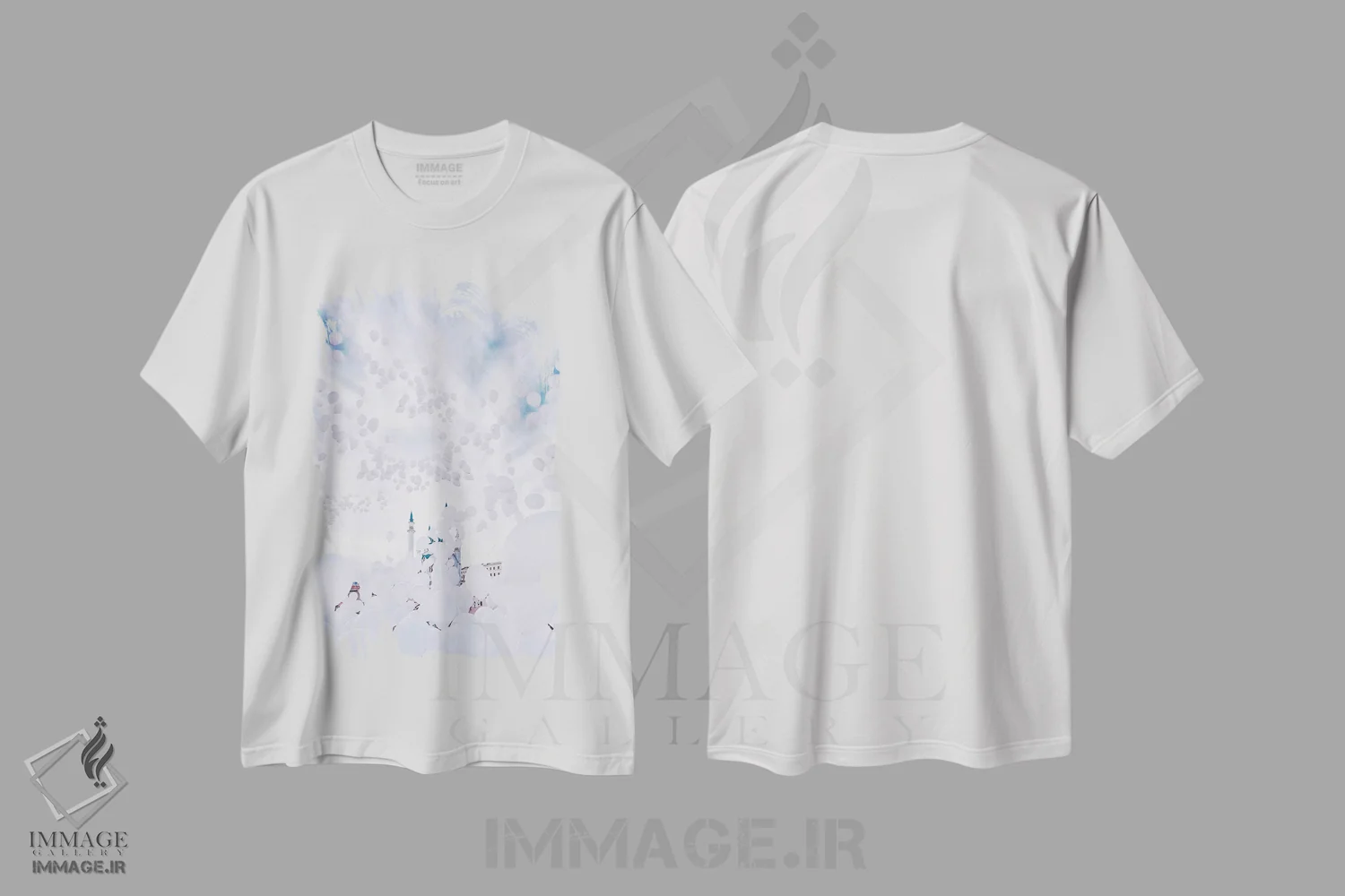 تیشرت سفید طرح دار – تیشرت فانتزی ,"مسجد حباب" اثر هوبوپیبا فروشگاه ایماژ