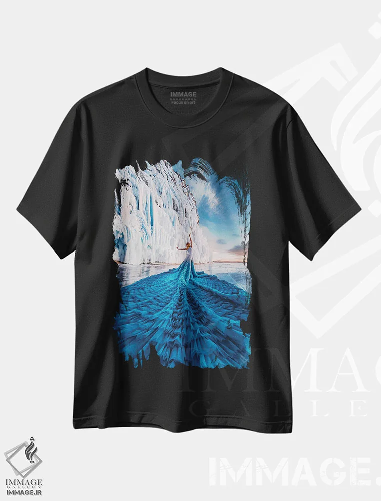 تیشرت مشکی طرح دار – تیشرت طبیعت ,"بهار در راه است" اثر هوبوپیبا فروشگاه ایماژ