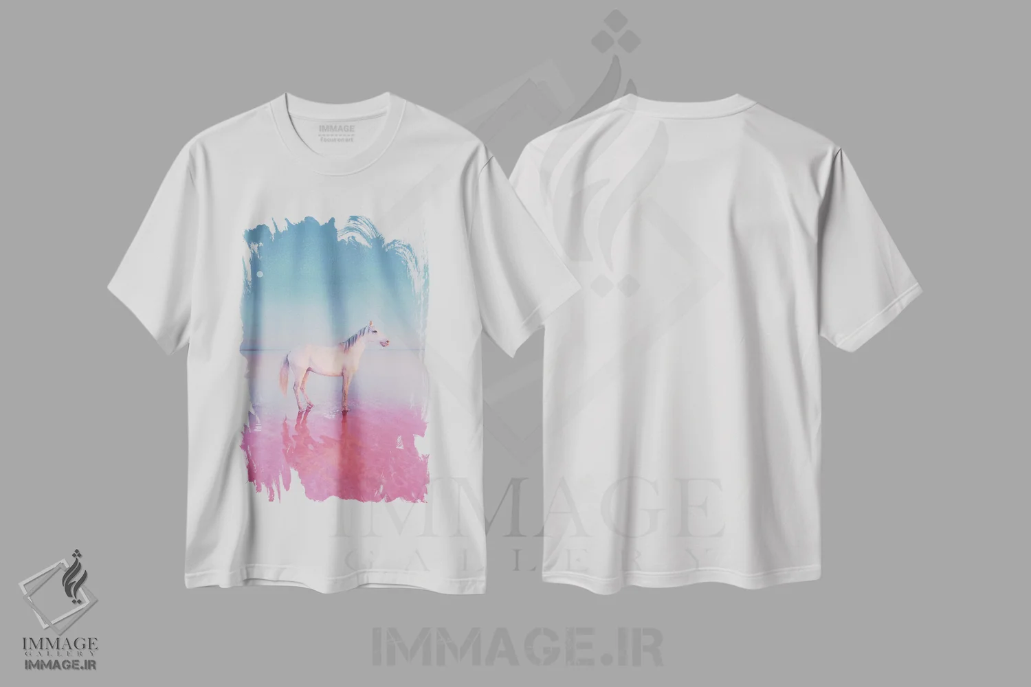 تیشرت سفید طرح دار – تیشرت فانتزی ,"جایی که پری ها زندگی می کنند" اثر هوبوپیبا immage.ir