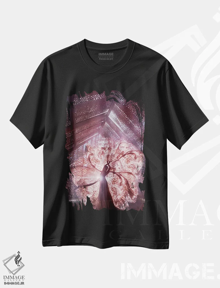 تیشرت مشکی طرح دار – تیشرت هنری ,"طویله درزدار نسخه " اثر هوبوپیبا فروشگاه ایماژ