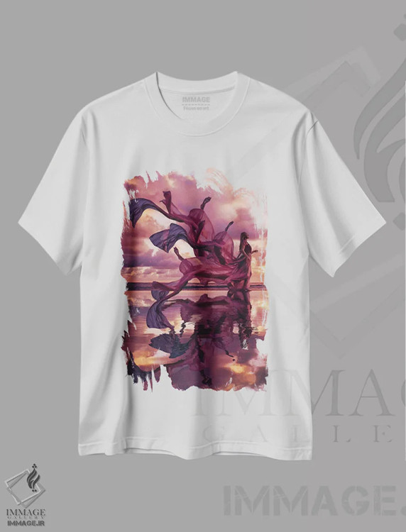 تیشرت سفید طرح دار – تیشرت هنری ,"عنصر امپراتور" اثر هوبوپیبا فروشگاه ایماژ