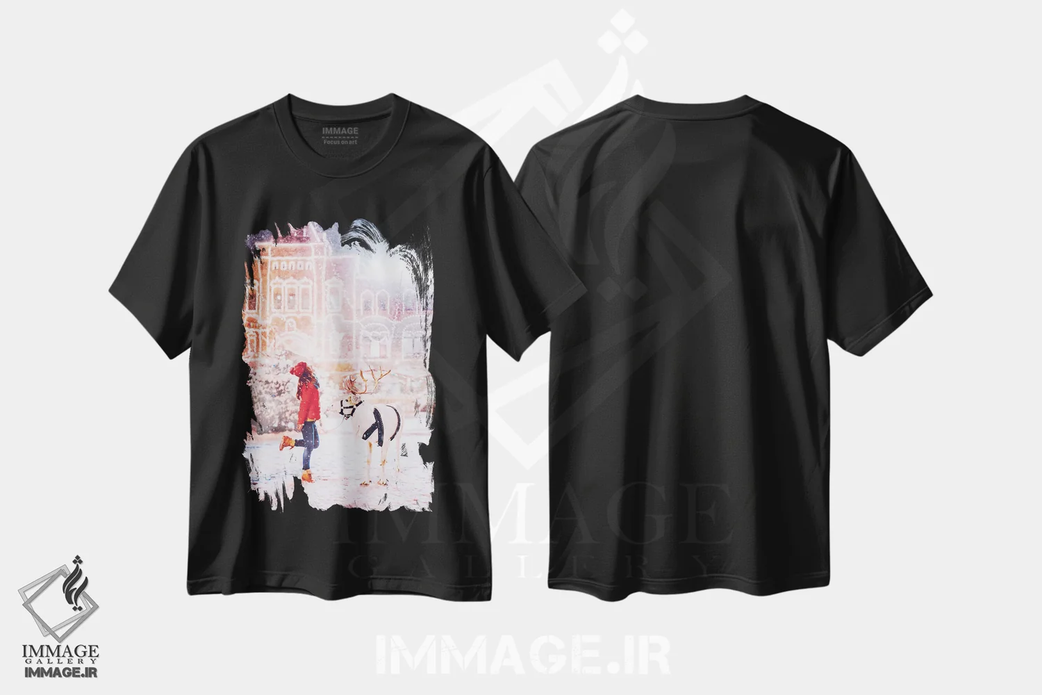 تیشرت مشکی طرح دار – تیشرت حیوانات ,"گردا" اثر هوبوپیبا immage.ir