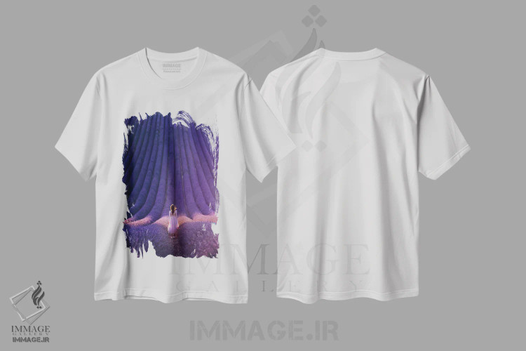 تیشرت سفید طرح دار – تیشرت طبیعت ,"شروع اسطوخودوس" اثر هوبوپیبا immage.ir