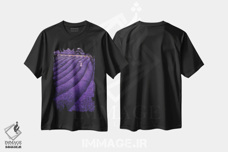 تیشرت مشکی طرح دار – تیشرت گل ,"خواب های اسطوخودوس" اثر هوبوپیبا immage.ir