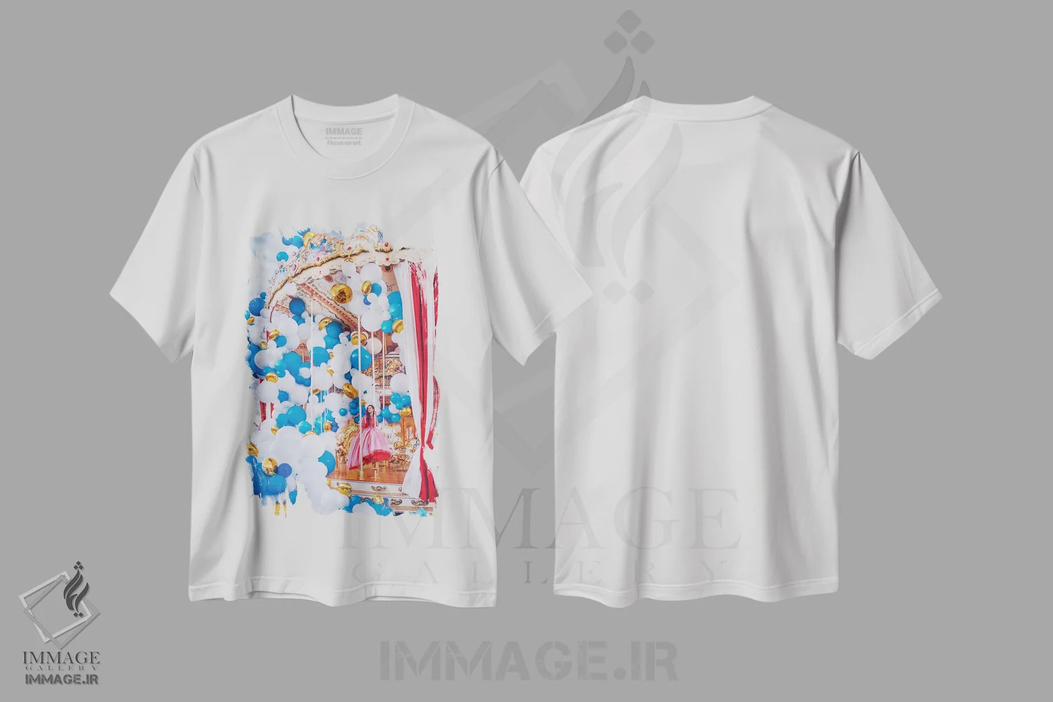 تیشرت سفید طرح دار – تیشرت فانتزی ,"چرخ و فلک مسکو" اثر هوبوپیبا فروشگاه ایماژ