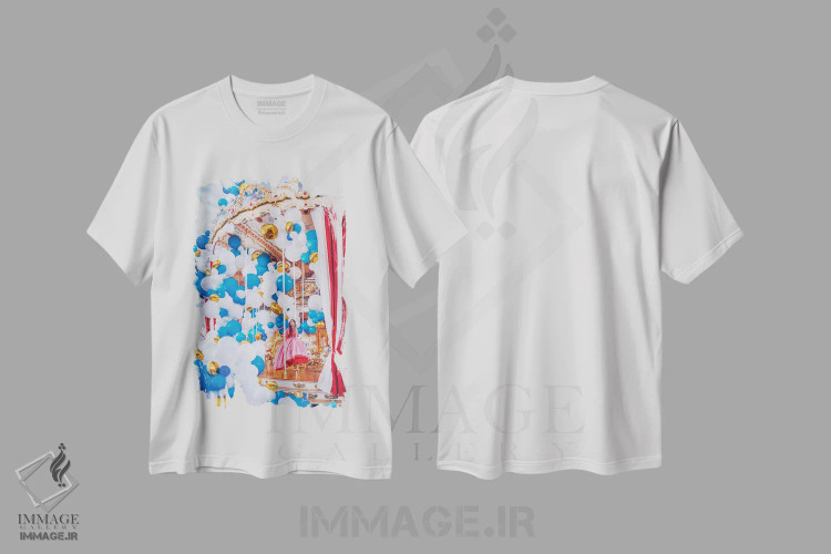 تیشرت سفید طرح دار – تیشرت فانتزی ,"چرخ و فلک مسکو" اثر هوبوپیبا فروشگاه ایماژ