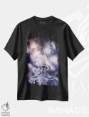 تیشرت مشکی طرح دار – تیشرت هنری ,"شفق قطبی" اثر هوبوپیبا فروشگاه ایماژ