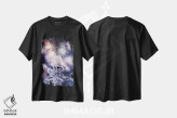 تیشرت مشکی طرح دار – تیشرت هنری ,"شفق قطبی" اثر هوبوپیبا فروشگاه ایماژ