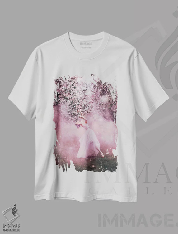 تیشرت سفید طرح دار – تیشرت فانتزی ,"تابستان روسی" اثر هوبوپیبا فروشگاه ایماژ