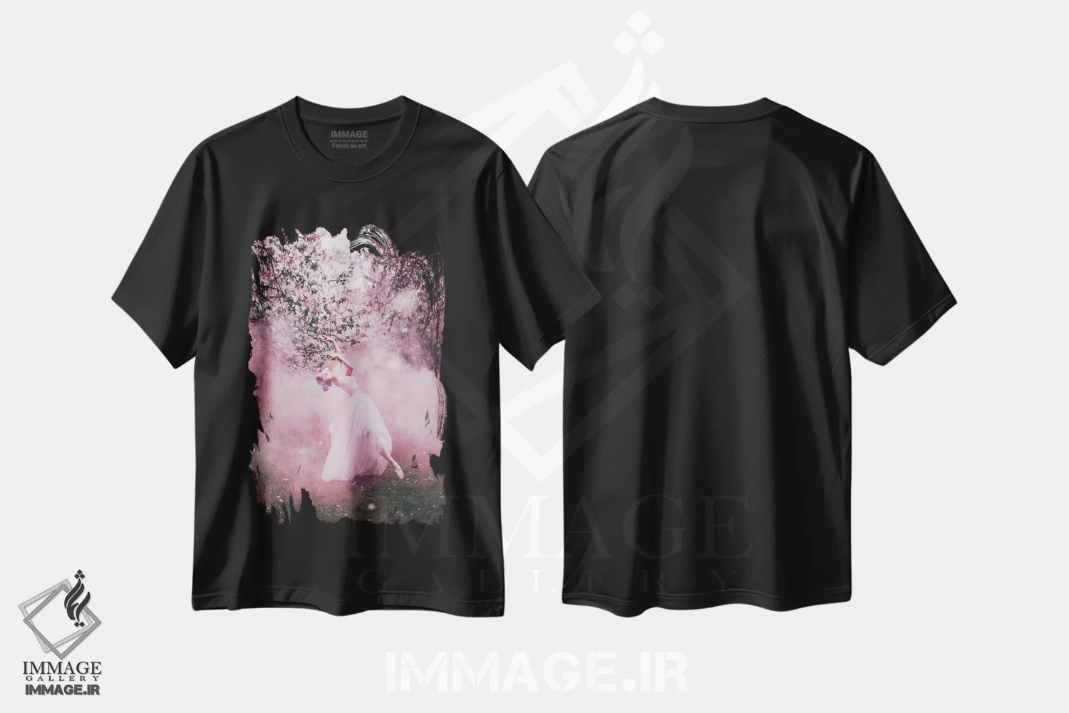 تیشرت مشکی طرح دار – تیشرت فانتزی ,"تابستان روسی" اثر هوبوپیبا immage.ir