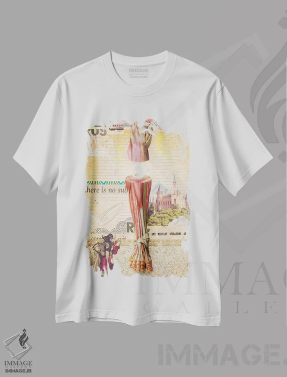 تیشرت سفید طرح دار – تیشرت وینتیج ,"" اثر مارسل لیسبوا فروشگاه ایماژ