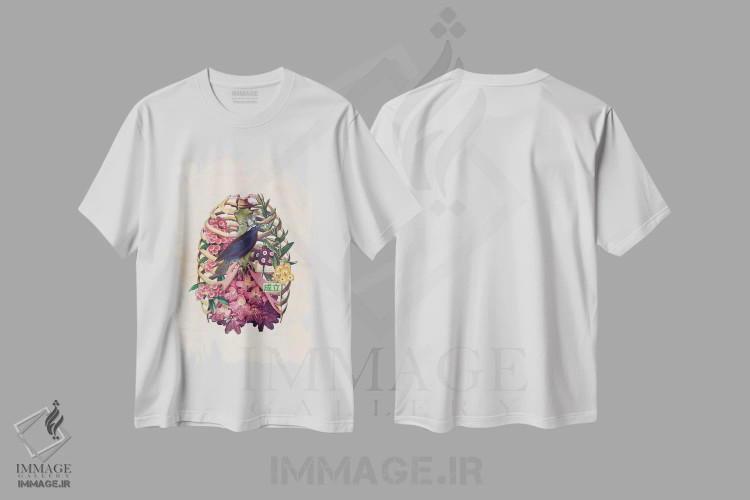 تیشرت سفید طرح دار – تیشرت فانتزی ,"نشانه" اثر مارسل لیسبوا immage.ir