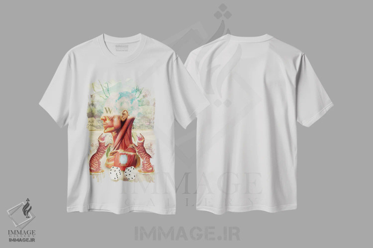 تیشرت سفید طرح دار – تیشرت حیوانات ,"یک" اثر مارسل لیسبوا فروشگاه ایماژ