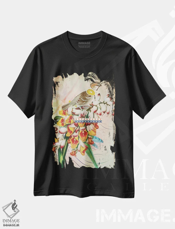تیشرت مشکی طرح دار – تیشرت طبیعت ,"وحدت" اثر مارسل لیسبوا immage.ir