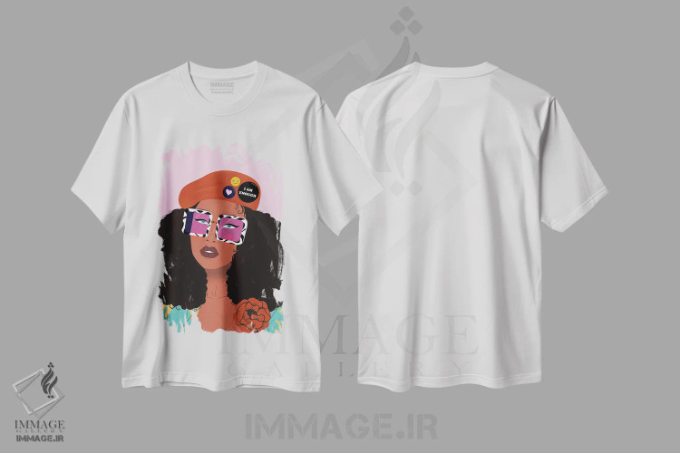 تیشرت سفید طرح دار – تیشرت باربیکور ,"هر چه باشد" اثر مادلن بلامور immage.ir