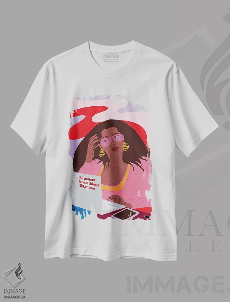 تیشرت سفید طرح دار – تیشرت انگیزشی ,"سپاسگزار" اثر مادلن بلامور immage.ir