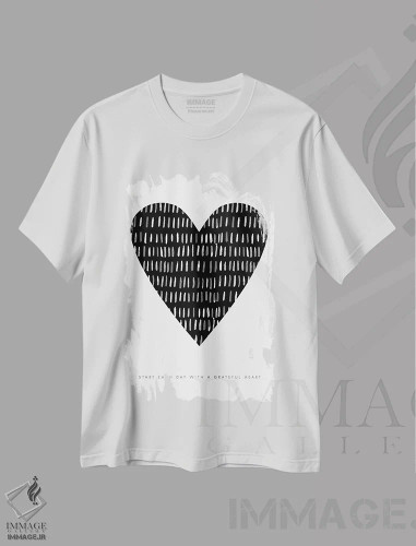 تیشرت سفید طرح دار – تیشرت انگیزشی ,"هر روز را شروع کن" اثر مرسدس لوپز چارّو فروشگاه ایماژ