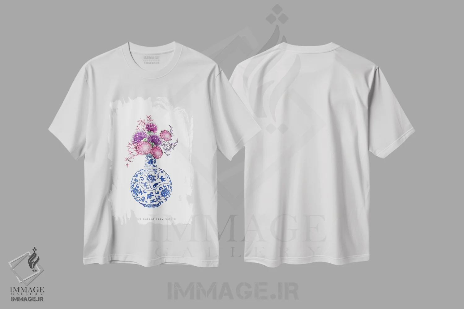 تیشرت سفید طرح دار – تیشرت هنری ,"سبک چینی شماره " اثر مرسدس لوپز چارّو فروشگاه ایماژ