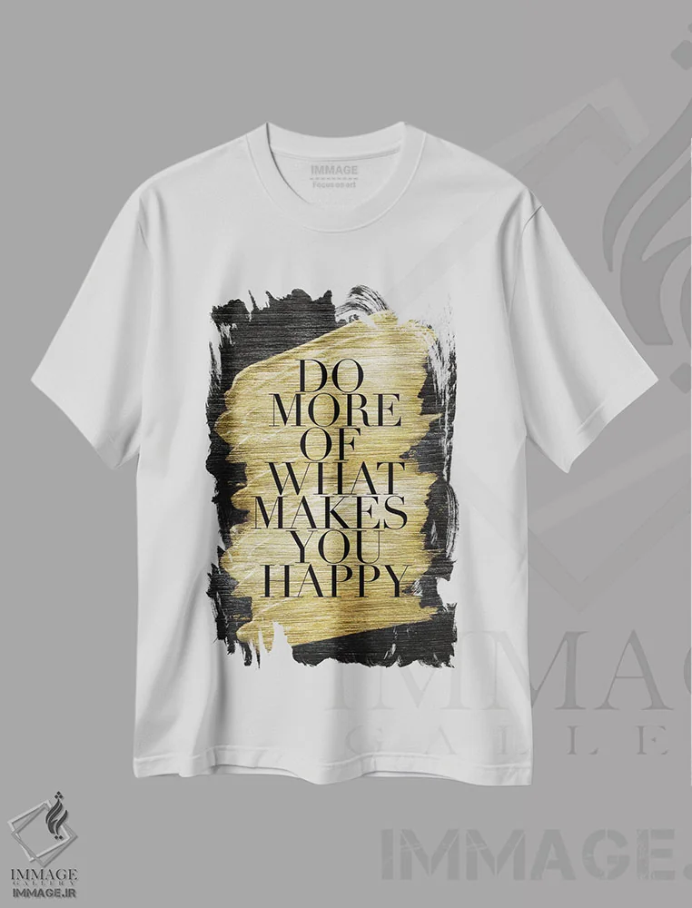 تیشرت سفید طرح دار – تیشرت انگیزشی ,"زندگی مذهب زده شماره " اثر مرسدس لوپز چارّو immage.ir