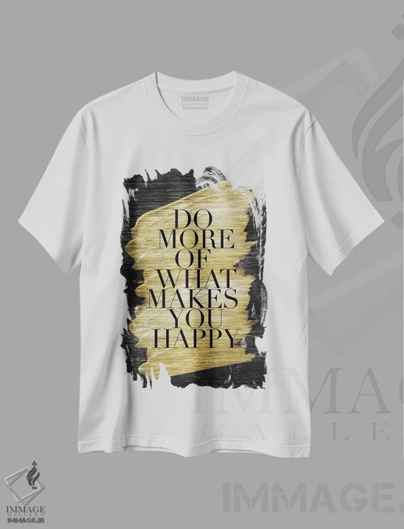 تیشرت سفید طرح دار – تیشرت انگیزشی ,"زندگی مذهب زده شماره " اثر مرسدس لوپز چارّو immage.ir