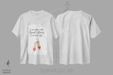 تیشرت سفید طرح دار – تیشرت مد ,"زنی با کفش های خوب" اثر مرسدس لوپز چارّو فروشگاه ایماژ