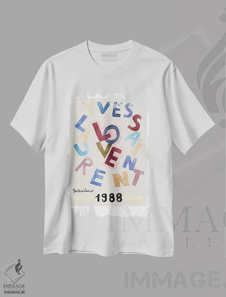 تیشرت سفید طرح دار – تیشرت وینتیج ,"عشق قدیمی" اثر مرسدس لوپز چارّو فروشگاه ایماژ