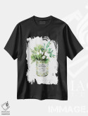 تیشرت مشکی طرح دار – تیشرت گل دار ,"لاله ها در قوطی قدیمی" اثر مرسدس لوپز چارّو فروشگاه ایماژ