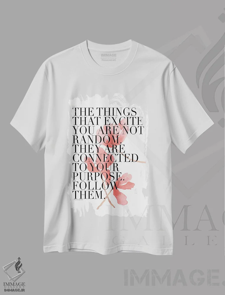 تیشرت سفید طرح دار – تیشرت تایپوگرافی ,"دنبالشون کن" اثر مرسدس لوپز چارّو فروشگاه ایماژ