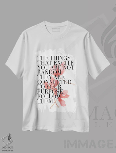 تیشرت سفید طرح دار – تیشرت تایپوگرافی ,"دنبالشون کن" اثر مرسدس لوپز چارّو فروشگاه ایماژ