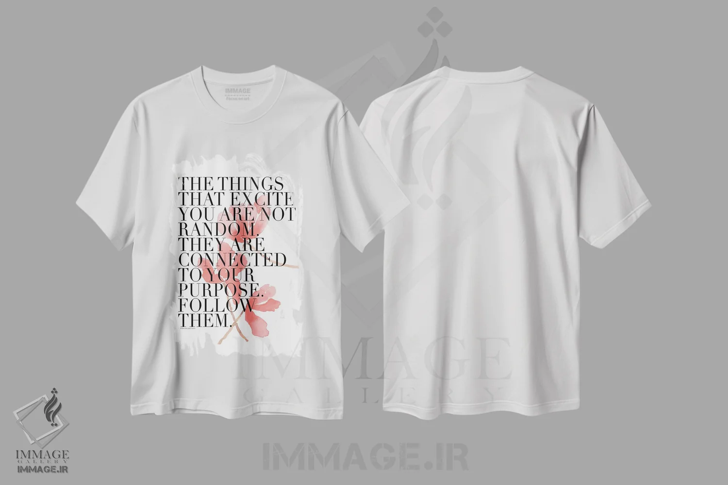 تیشرت سفید طرح دار – تیشرت تایپوگرافی ,"دنبالشون کن" اثر مرسدس لوپز چارّو فروشگاه ایماژ