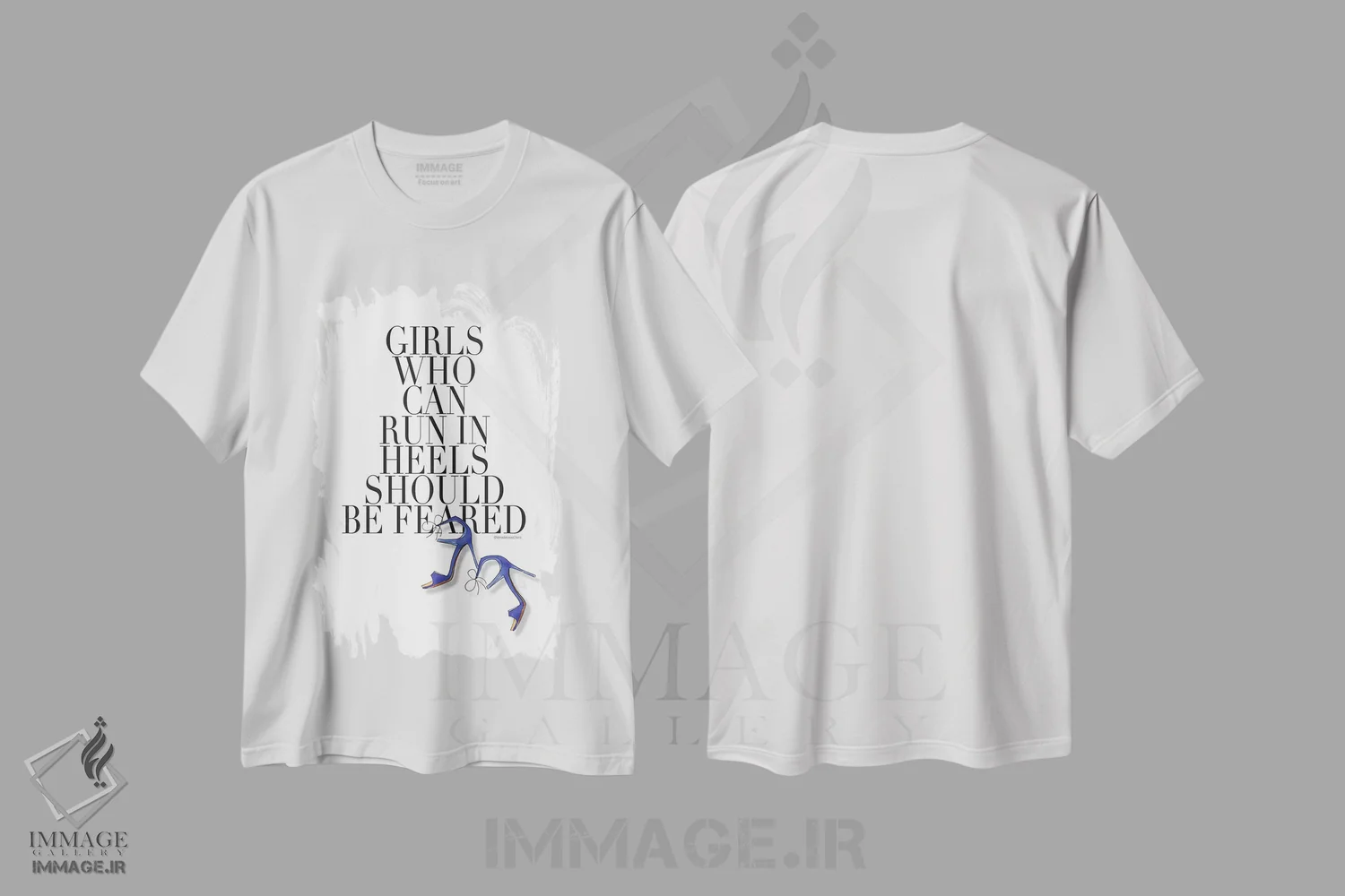 تیشرت سفید طرح دار – تیشرت زنانه ,"دخترانی که می توانند بدوند" اثر مرسدس لوپز چارّو immage.ir