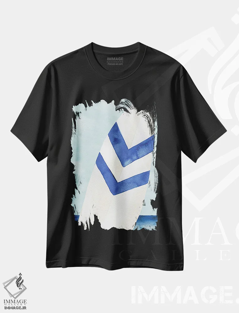 تیشرت مشکی طرح دار – تیشرت اسپرت ,"موج سواری و آفتاب II" اثر مرسدس لوپز چارّو فروشگاه ایماژ