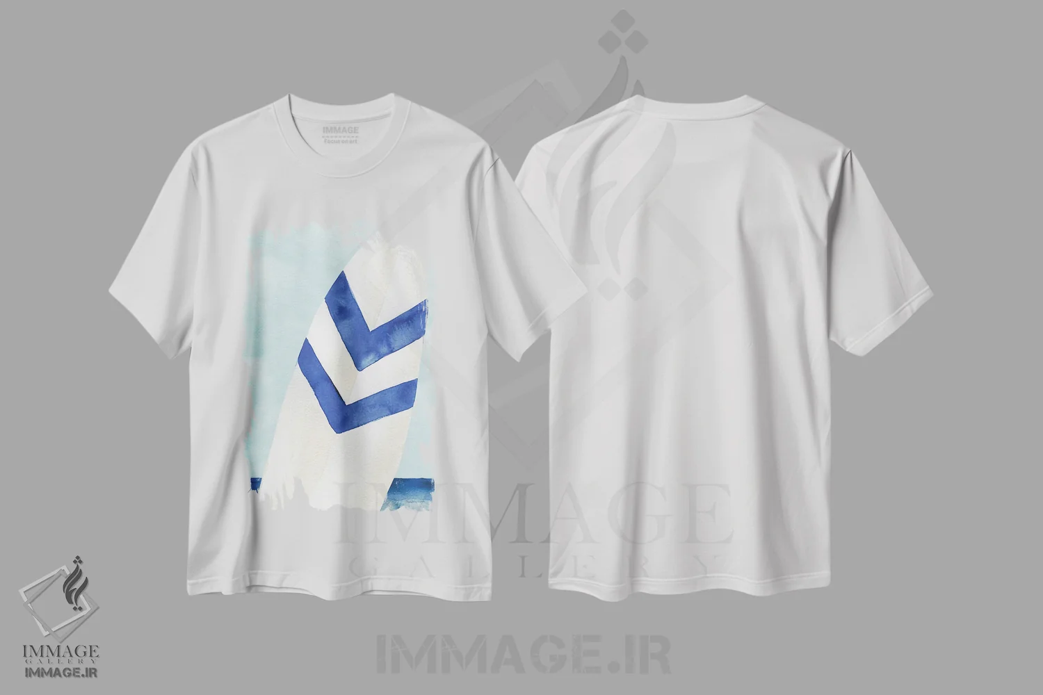 تیشرت سفید طرح دار – تیشرت اسپرت ,"موج سواری و آفتاب II" اثر مرسدس لوپز چارّو immage.ir