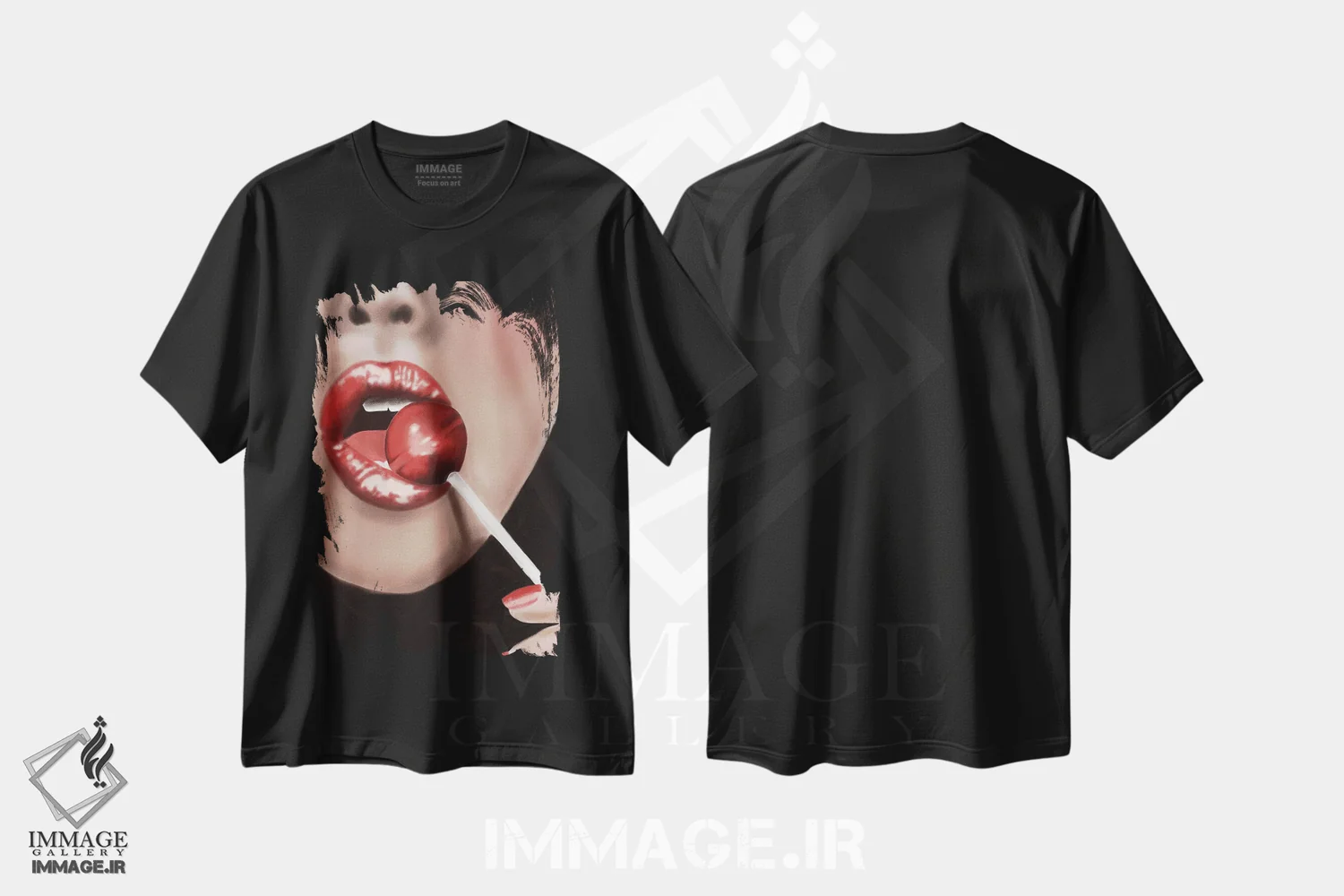 تیشرت مشکی طرح دار – تیشرت فانتزی ,"من آن را لیسیدم پس مال من است" اثر مرسدس لوپز چارّو immage.ir