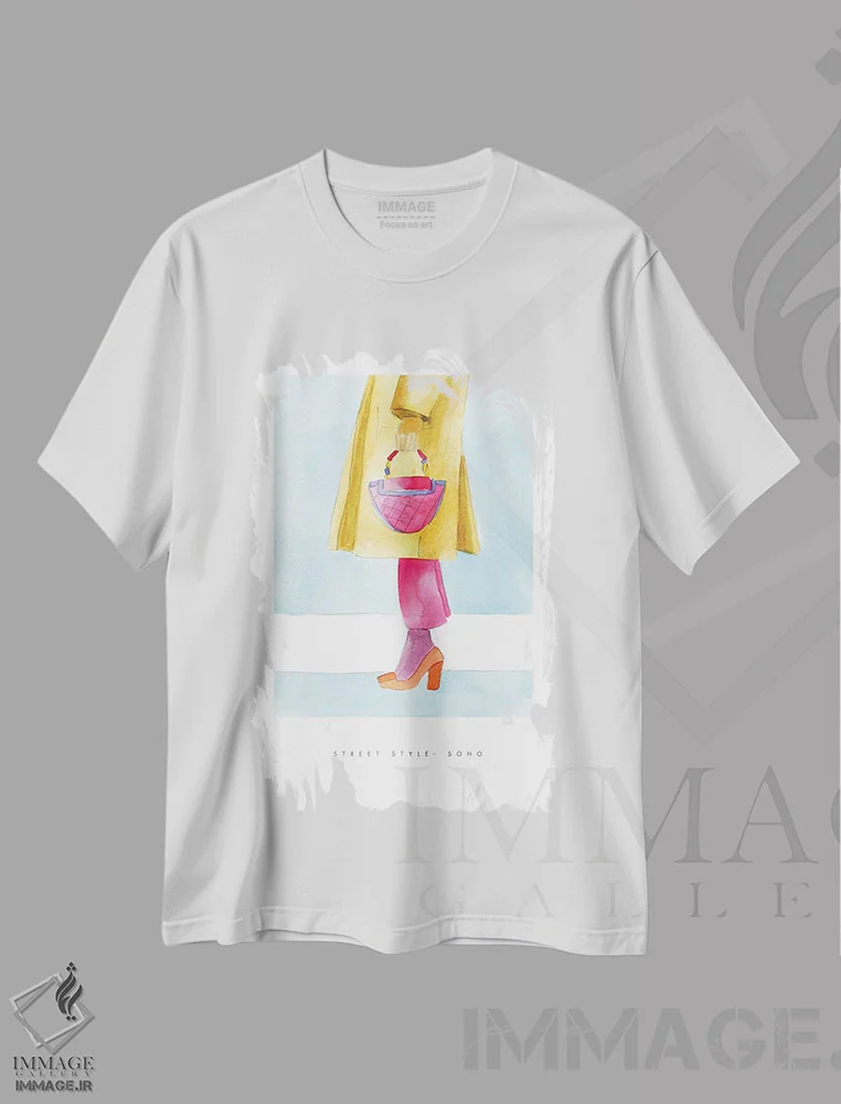 تیشرت سفید طرح دار – تیشرت مد زنانه ,"سبک خیابانی سوهو" اثر مرسدس لوپز چارّو immage.ir