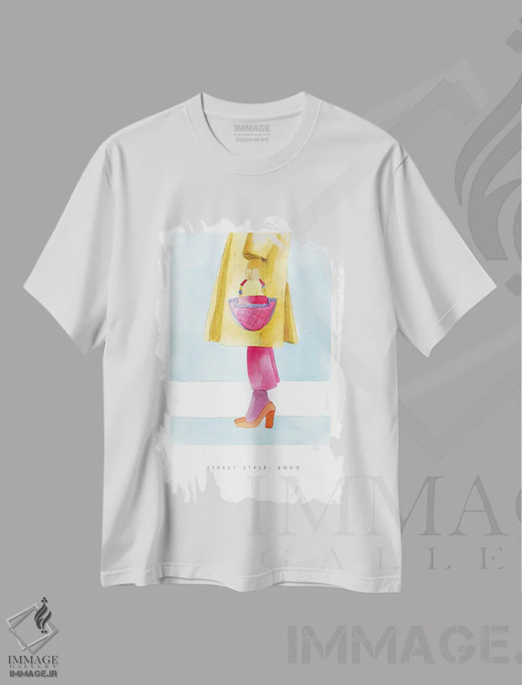 تیشرت سفید طرح دار – تیشرت مد زنانه ,"سبک خیابانی سوهو" اثر مرسدس لوپز چارّو immage.ir