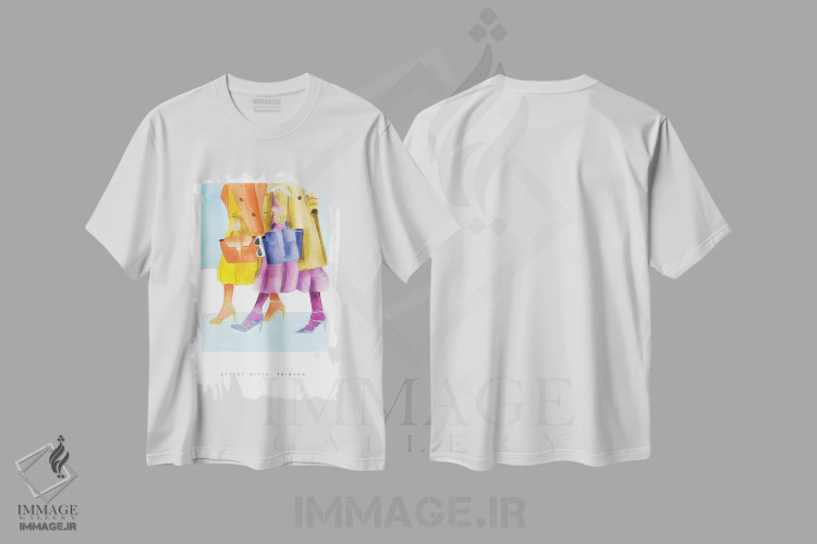 تیشرت سفید طرح دار – تیشرت خیابان نیویورک ,"سبک خیابانی تریبکا" اثر مرسدس لوپز چارّو فروشگاه ایماژ