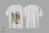 تیشرت سفید طرح دار – تیشرت حیوانات ,"یوزپلنگ" اثر مرسدس لوپز چارّو immage.ir