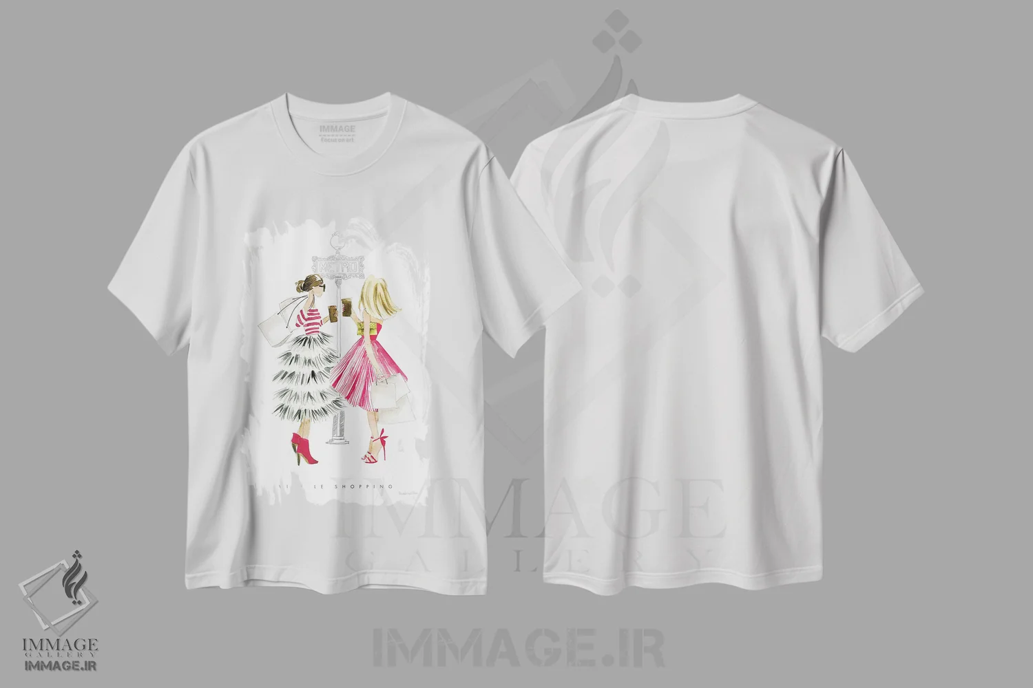 تیشرت سفید طرح دار – تیشرت مد ,"دوست های دختر پاریس II" اثر مرسدس لوپز چارّو immage.ir