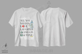 تیشرت سفید طرح دار – تیشرت طنز ,"تنها چیزی که نیاز داری جین است" اثر مرسدس لوپز چارّو فروشگاه ایماژ